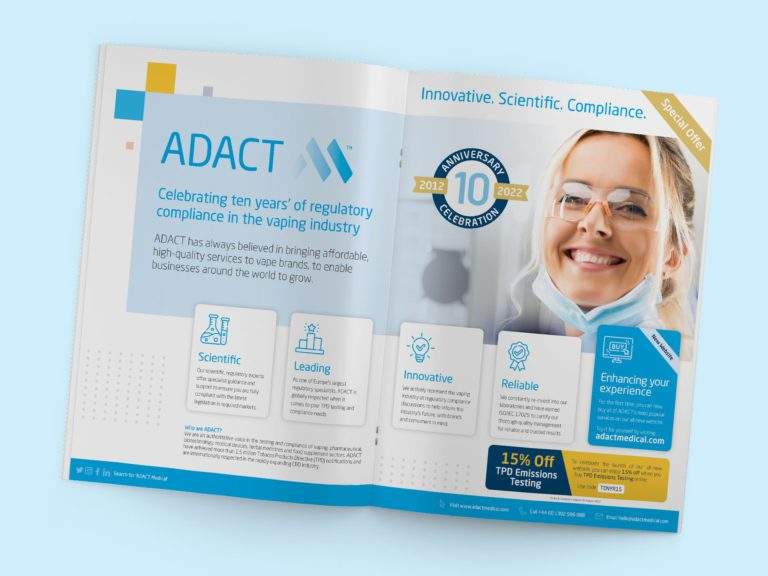 ADACT Medical Ltd advert graphic design