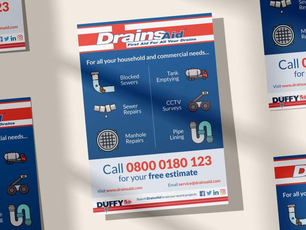 DrainsAid flyer graphic design