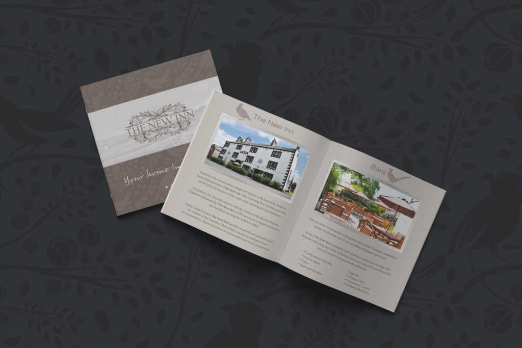 The New Inn Clapham brochure graphic design