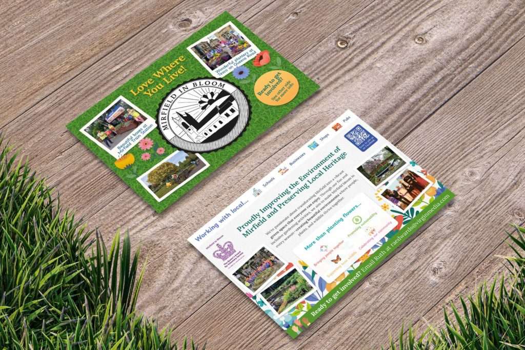 Mirfield in Bloom flyer graphic design