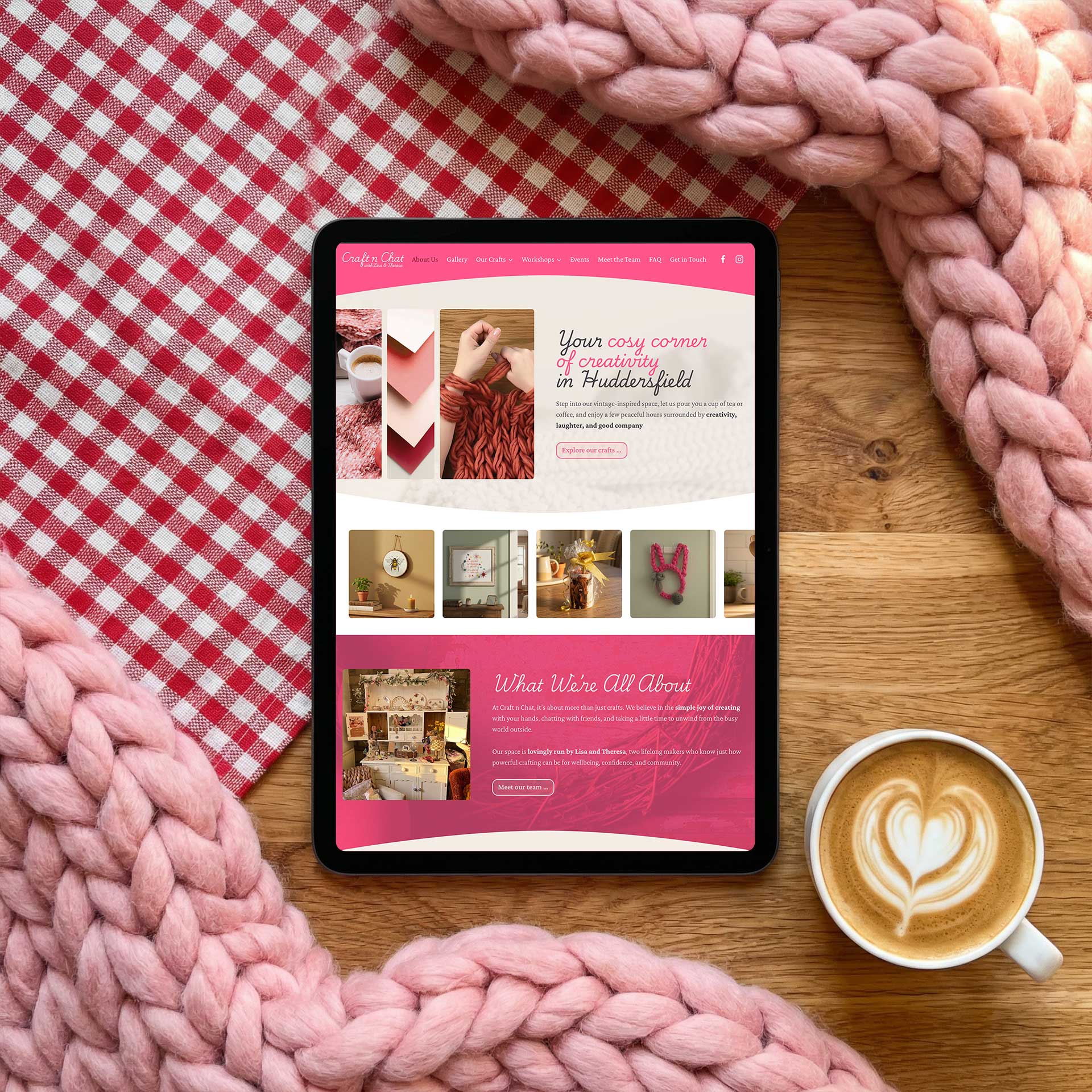 Craft n Chat website design by Buzz Design, West Yorkshire