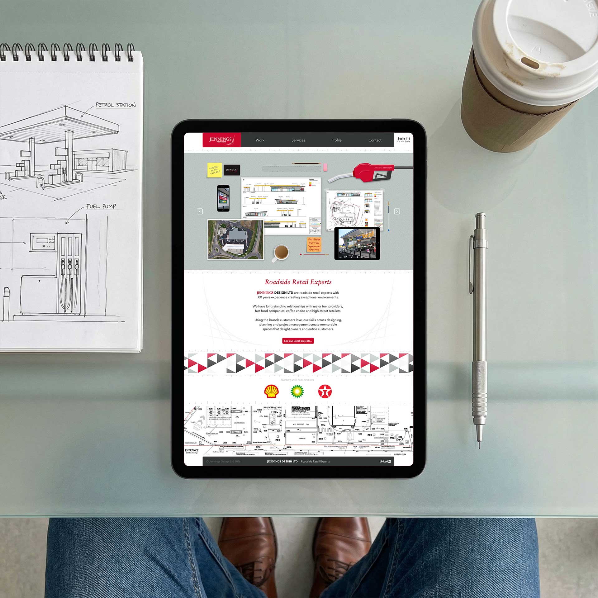 Jennings Design website design and brand identity by Buzz Design, West Yorkshire