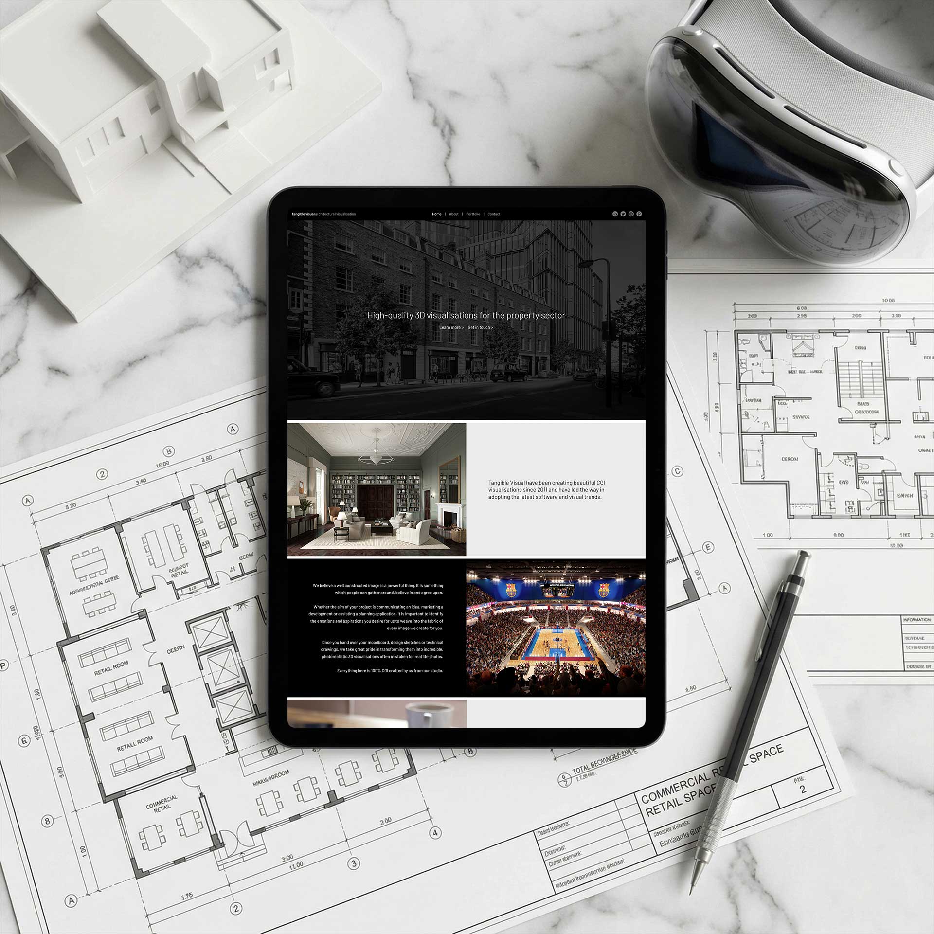 Tangible Visual website design by Buzz Design, West Yorkshire